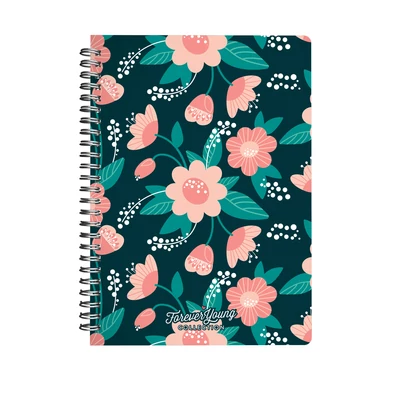 Spirál Füzet A5 Kockás - Floralyn
